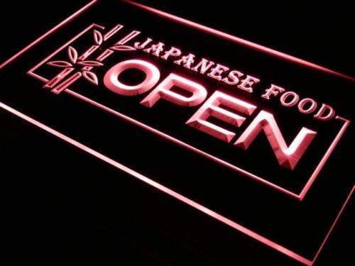 Japanese Food Restaurant Open LED Light Sign - Way Up Gifts