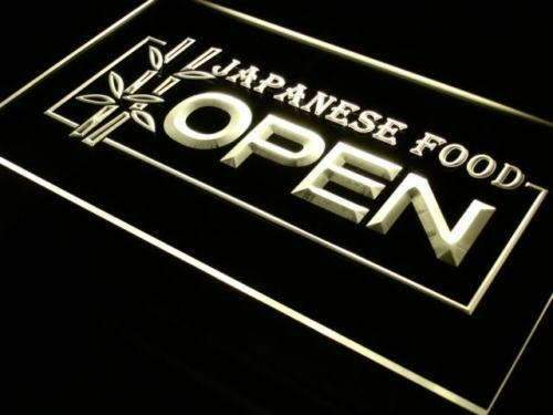 Japanese Food Restaurant Open LED Light Sign - Way Up Gifts