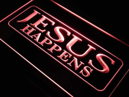 Jesus Happens LED Light Sign - LED Gift Works