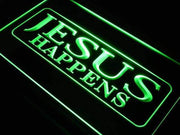 Jesus Happens LED Light Sign - LED Gift Works