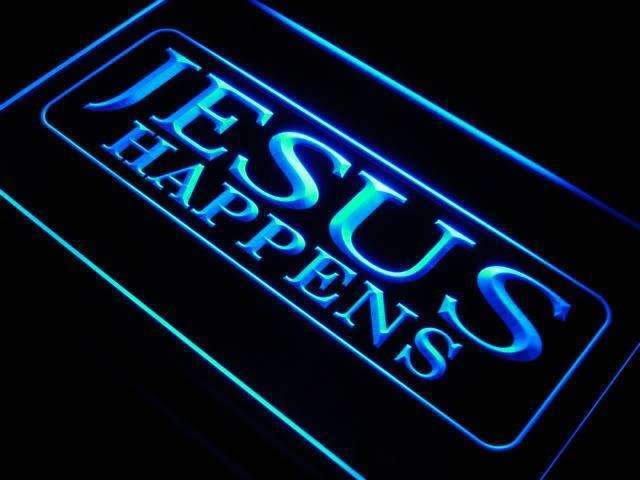 Jesus Happens LED Light Sign - LED Gift Works