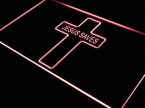Jesus Saves LED Light Sign - Way Up Gifts