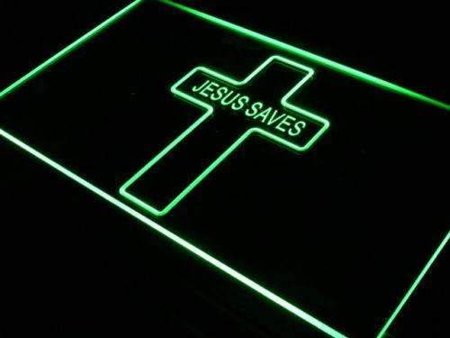 Jesus Saves LED Light Sign - Way Up Gifts