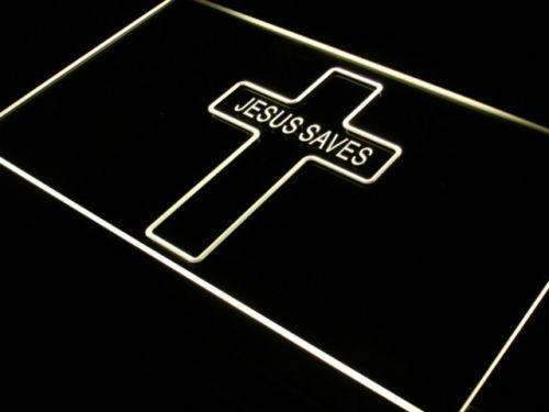 Jesus Saves LED Light Sign - Way Up Gifts
