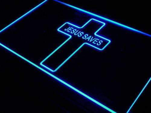 Jesus Saves LED Light Sign - Way Up Gifts