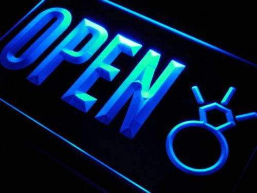 Jewelry Shop Open LED Light Sign - LED Gift Works