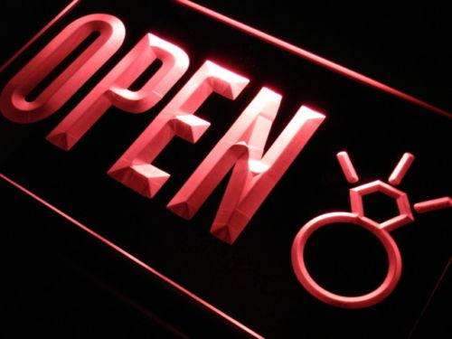 Jewelry Shop Open LED Light Sign - LED Gift Works
