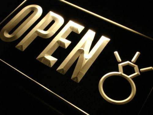 Jewelry Shop Open LED Light Sign - Way Up Gifts