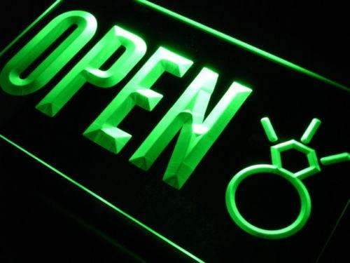 Jewelry Shop Open LED Light Sign - Way Up Gifts