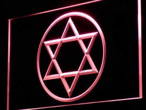 Jewish Star of David LED Light Sign - Way Up Gifts