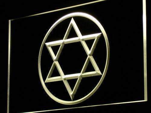 Jewish Star of David LED Light Sign - Way Up Gifts