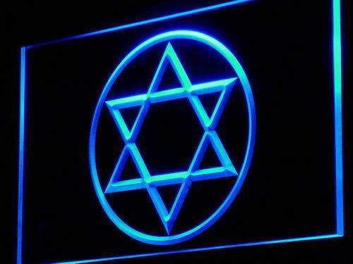 Jewish Star of David LED Light Sign - Way Up Gifts