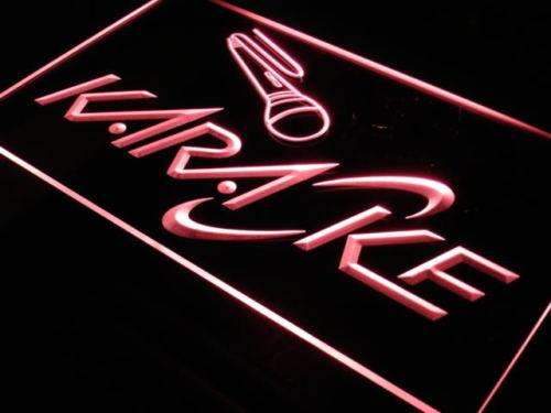 Karaoke Bar Microphone LED Light Sign - LED Gift Works