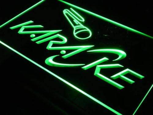 Karaoke Bar Microphone LED Light Sign - LED Gift Works