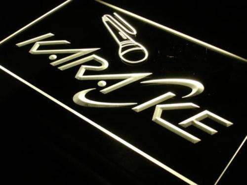 Karaoke Bar Microphone LED Light Sign - LED Gift Works