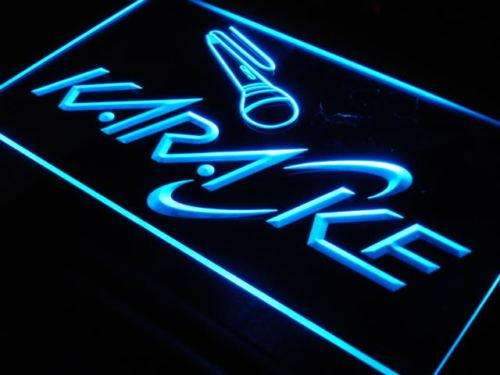 Karaoke Bar Microphone LED Light Sign - LED Gift Works