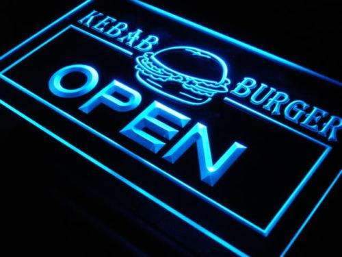 Kebab Burger Open LED Light Sign - Way Up Gifts