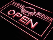 Kebab Burger Open LED Light Sign - LED Gift Works