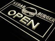 Kebab Burger Open LED Light Sign - LED Gift Works