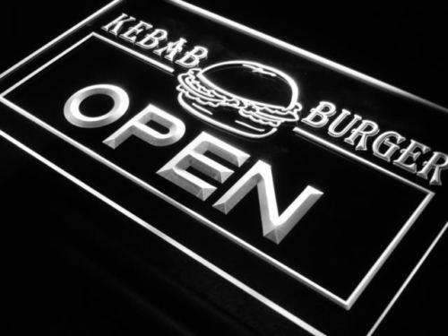 Kebab Burger Open LED Light Sign - Way Up Gifts