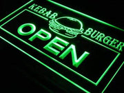 Kebab Burger Open LED Light Sign - LED Gift Works