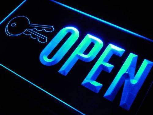 Key Cutting Open LED Light Sign - Way Up Gifts