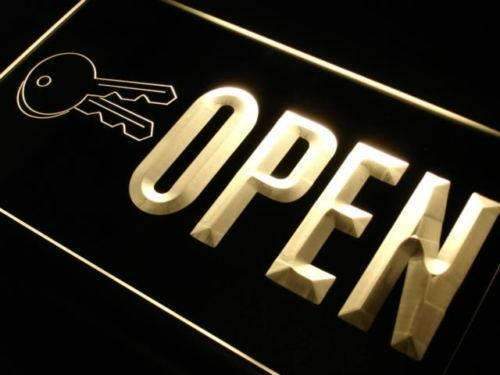 Key Cutting Open LED Light Sign - Way Up Gifts