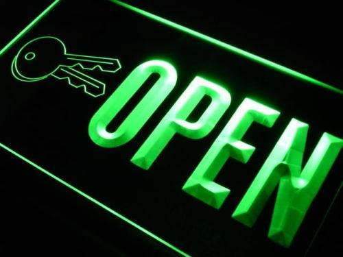 Key Cutting Open LED Light Sign - LED Gift Works