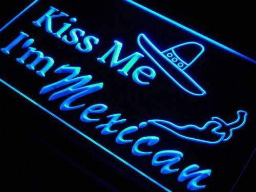 Kiss Me I'm Mexican LED Light Sign - Way Up Gifts