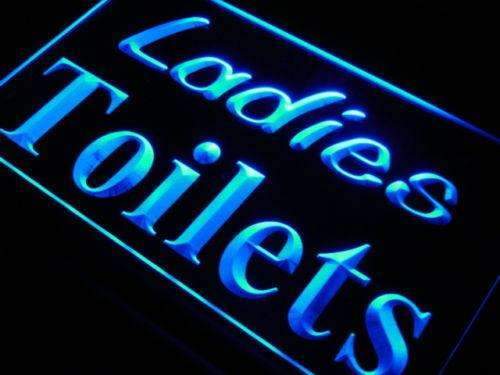 Ladies Toilets Restrooms LED Light Sign - Way Up Gifts