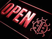 Lady Bug Decor Open LED Light Sign - LED Gift Works