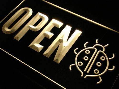 Lady Bug Decor Open LED Light Sign - LED Gift Works
