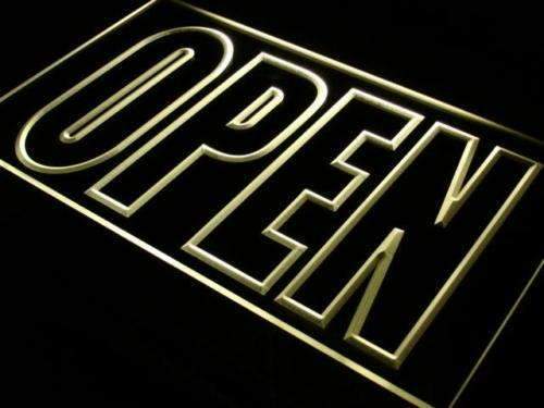 Large Letters Open LED Light Sign - LED Gift Works