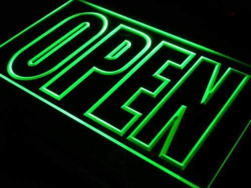 Large Letters Open LED Light Sign - LED Gift Works