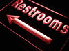 Left Arrow Restrooms LED Light Sign - Way Up Gifts