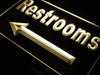 Left Arrow Restrooms LED Light Sign - Way Up Gifts