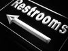 Left Arrow Restrooms LED Light Sign - Way Up Gifts