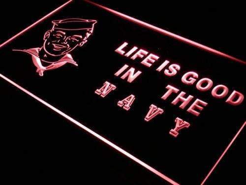 Life is Good Navy LED Light Sign - LED Gift Works
