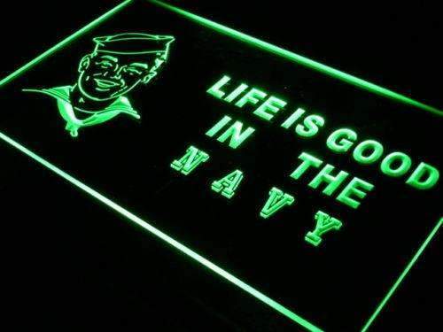 Life is Good Navy LED Light Sign - LED Gift Works