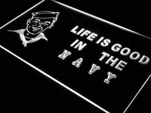 Life is Good Navy LED Light Sign - LED Gift Works