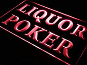 Liquor Poker LED Light Sign - LED Gift Works