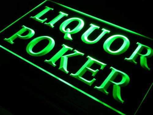 Liquor Poker LED Light Sign - LED Gift Works