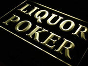 Liquor Poker LED Light Sign - LED Gift Works