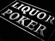 Liquor Poker LED Light Sign - LED Gift Works