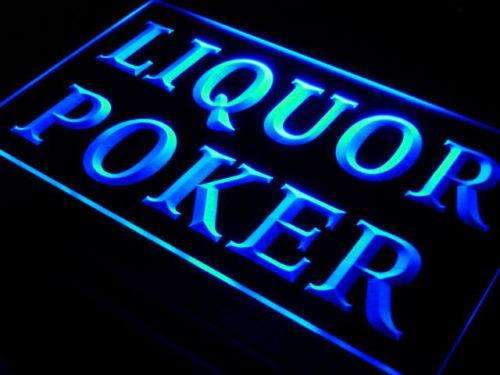 Liquor Poker LED Light Sign - LED Gift Works