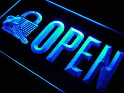 Locksmith Key Cutting Open LED Light Sign - LED Gift Works