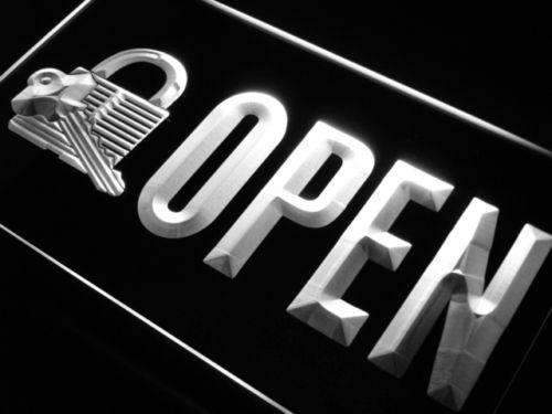 Locksmith Key Cutting Open LED Light Sign - Way Up Gifts