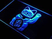 Maneki Neko Lucky Cat Charm LED Light Sign - LED Gift Works