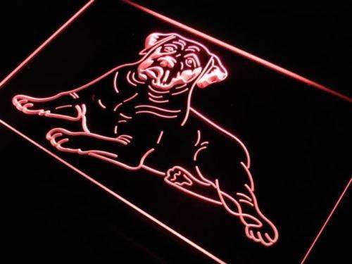 Mastiff Dog LED Light Sign - LED Gift Works