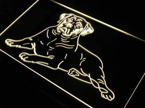 Mastiff Dog LED Light Sign - LED Gift Works